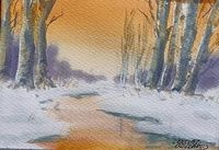 2-Paisatge nevat-20x16cm-Aquarel&middot;la-Pvp 80&euro;