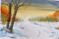 6-Paisatge Nevat-34x23&acute;5-Aquarel.la-150&euro;